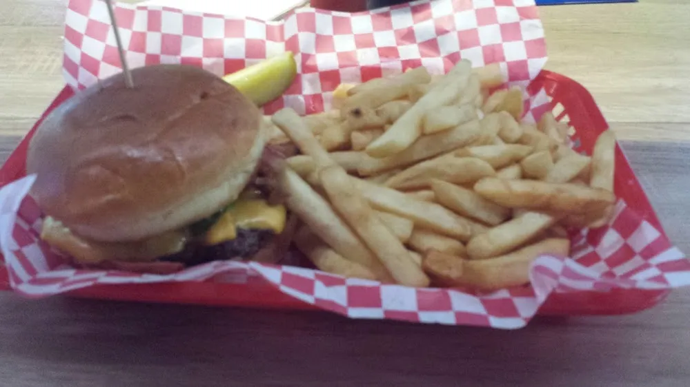 Cheese Burger and Fries